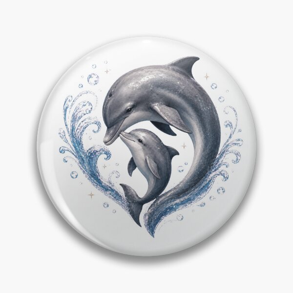 Item preview, Heart Mother And Baby Dolphin designed and sold by Passionread.
