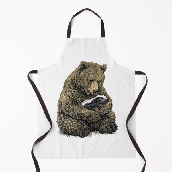 Item preview, A bear with a sleeping honey badger designed and sold by krabbaraban.