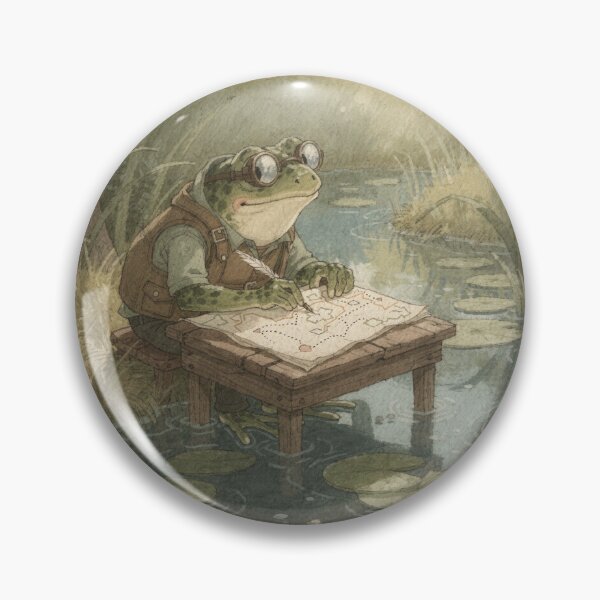 Item preview, Frog Cartographer of the Pond designed and sold by PictorialWhimsy.