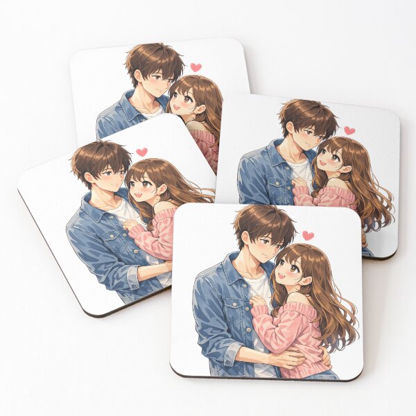 Item preview, Anime couple in a sweet embrace designed and sold by ARIN2550.