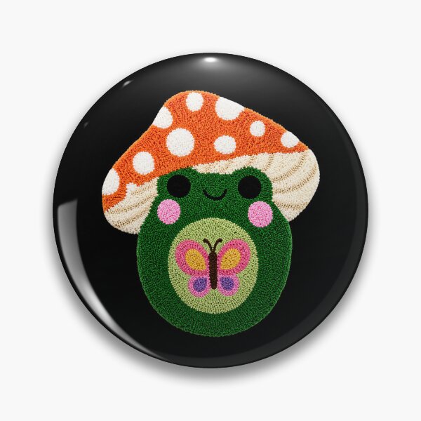 Item preview, Cute Butterfly Frog Mushroom Kawaii Tufted Rug Art designed and sold by ColorSplash123.