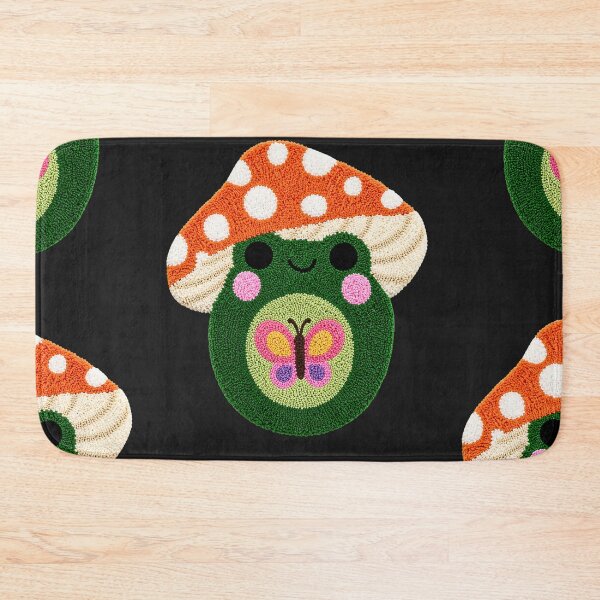 Item preview, Cute Butterfly Frog Mushroom Kawaii Tufted Rug Art designed and sold by ColorSplash123.