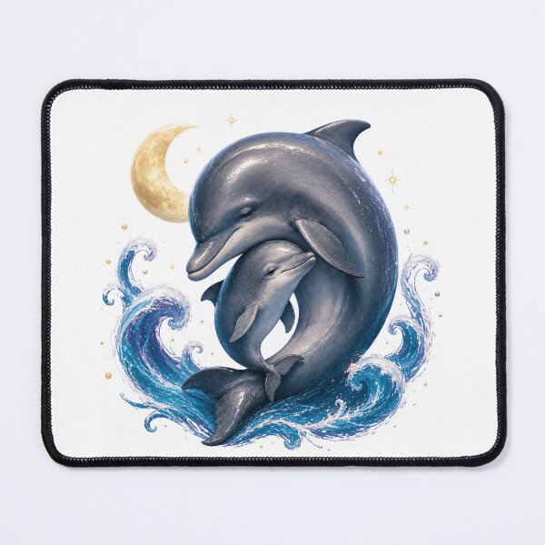 Item preview, Moonlight Mother And Baby Dolphin designed and sold by Passionread.