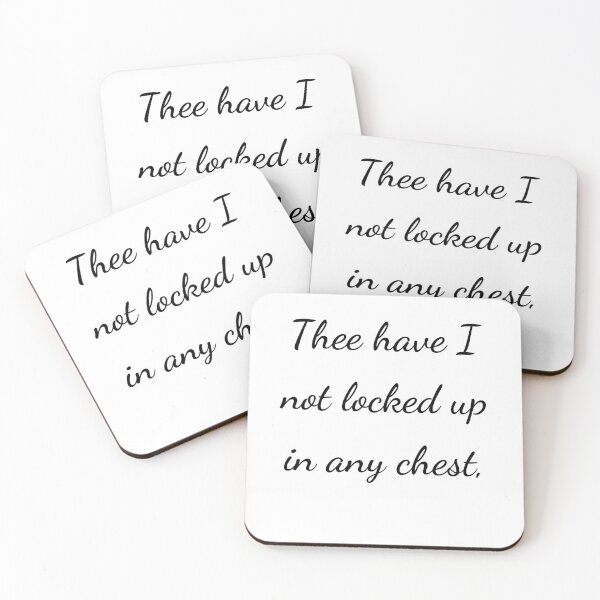 Item preview, "Thee have I not locked up in any chest," - handwriting black designed and sold by ariksworld.