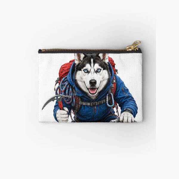Item preview, Reach The Peak Husky Mountain Adventure Sticker designed and sold by PawFusionArt.