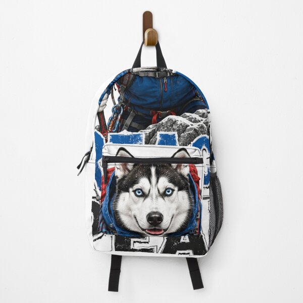 Item preview, Reach The Peak Husky Mountain Adventure Sticker designed and sold by PawFusionArt.