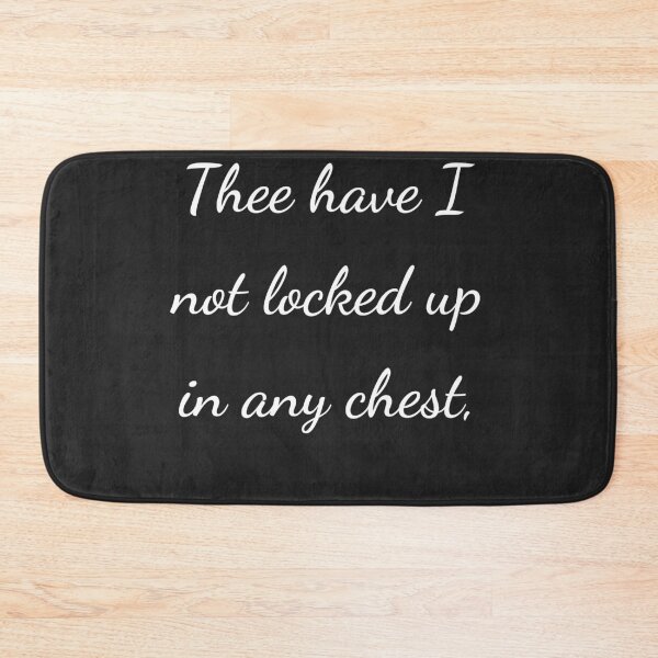 Item preview, "Thee have I not locked up in any chest," - handwriting white designed and sold by ariksworld.