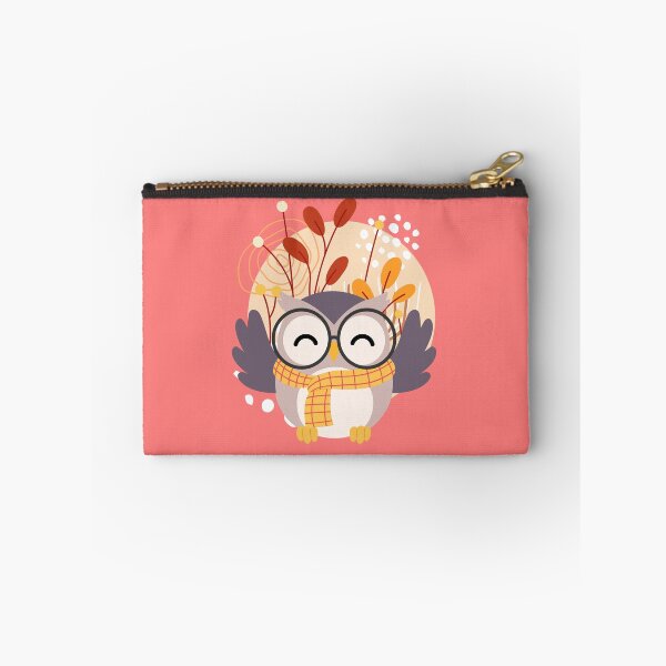 Item preview, Cute Owl with Glasses and Scarf Kawaii Autumn Woodland designed and sold by yuki-hana.