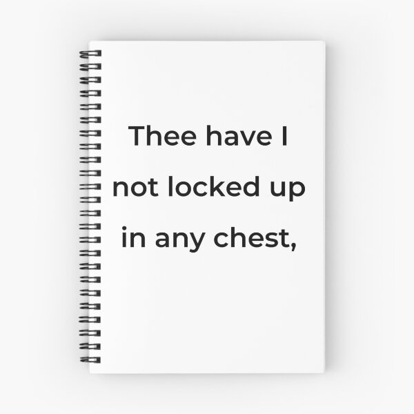 Item preview, "Thee have I not locked up in any chest," - print black designed and sold by ariksworld.