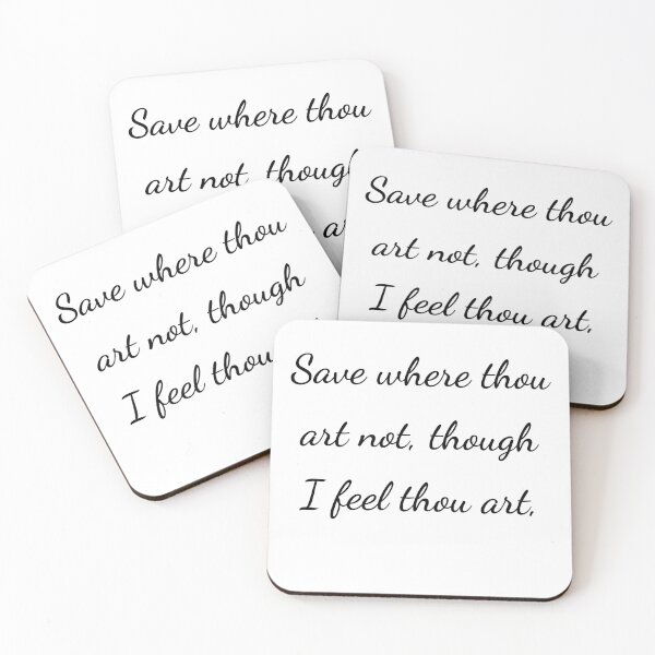 Item preview, "Save where thou art not, though I feel thou art," - handwriting black designed and sold by ariksworld.