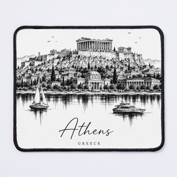 Item preview, Athens Greece Acropolis Sketch Vintage Travel Vintry Off designed and sold by VintryOff.