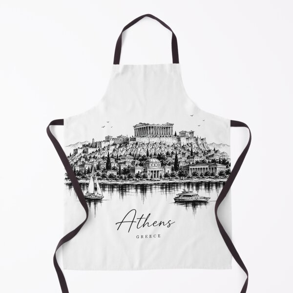 Item preview, Athens Greece Acropolis Sketch Vintage Travel Vintry Off designed and sold by VintryOff.