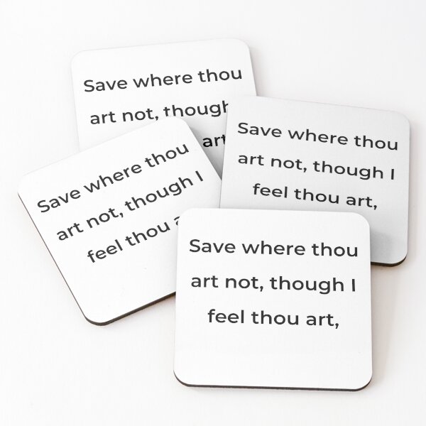 Item preview, "Save where thou art not, though I feel thou art," - print black designed and sold by ariksworld.