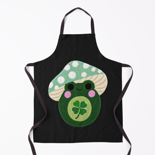 Item preview, Cute Lucky Clover Frog Mushroom Kawaii Tufted Rug Art designed and sold by ColorSplash123.