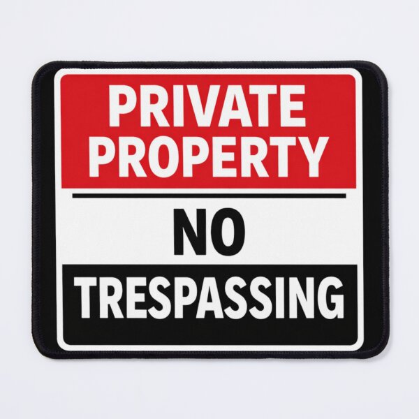 Item preview, PRIVATE PROPERTY NO TRESPASSING designed and sold by Beluga Cat.