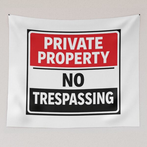 Item preview, PRIVATE PROPERTY NO TRESPASSING designed and sold by Beluga Cat.