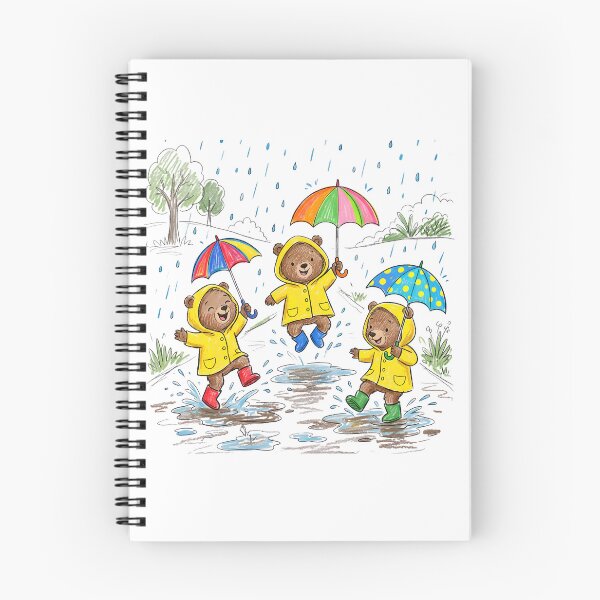Item preview, Cute Bears Dancing in the Rain - Rainy Day Fun designed and sold by TaiwanMemory.