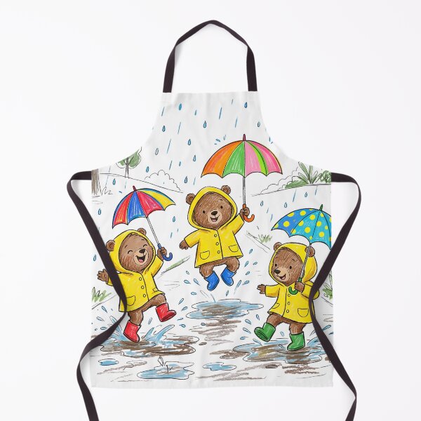 Item preview, Cute Bears Dancing in the Rain - Rainy Day Fun designed and sold by TaiwanMemory.