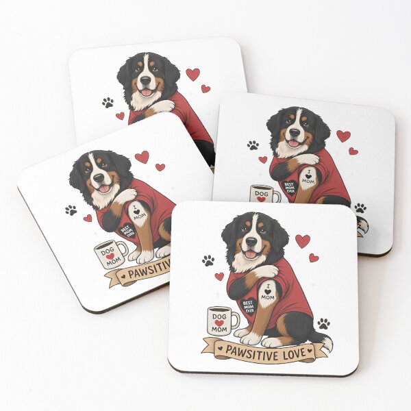 Item preview, Bernese Dog with Tattoo Illustration I Heart Mom designed and sold by Blok45.