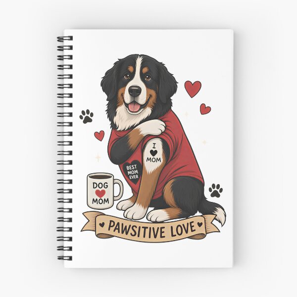 Item preview, Bernese Dog with Tattoo Illustration I Heart Mom designed and sold by Blok45.