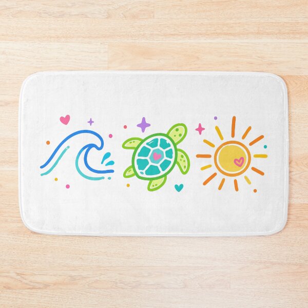 Item preview, Ocean Soul Trio - Cute Sea Turtle Wave and Sun Sticker Set designed and sold by Rub14ekArts.