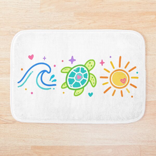 Item preview, Ocean Soul Trio - Cute Sea Turtle Wave and Sun Sticker Set designed and sold by Rub14ekArts.