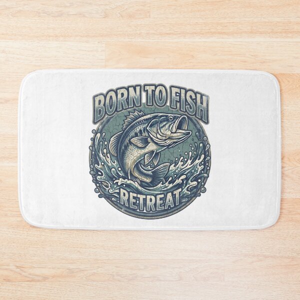 Item preview, Born to Fish Vintage Retro Bass Fishing Badge designed and sold by Zeneris.
