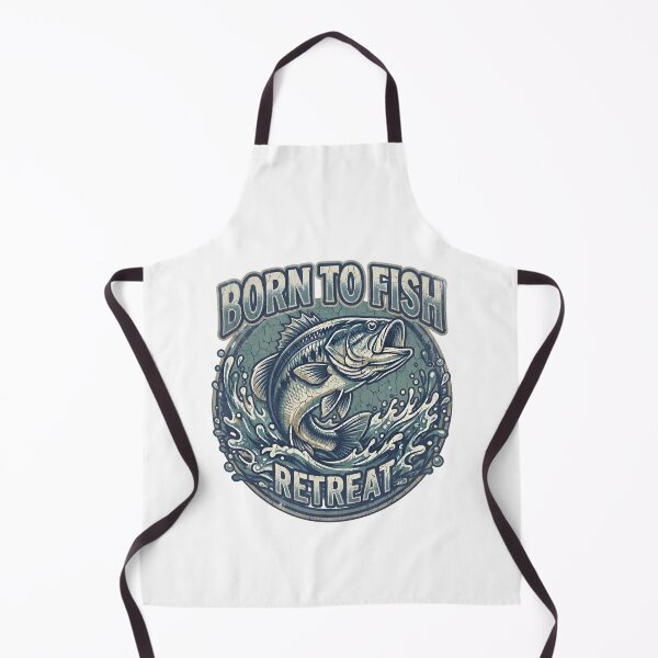 Item preview, Born to Fish Vintage Retro Bass Fishing Badge designed and sold by Zeneris.