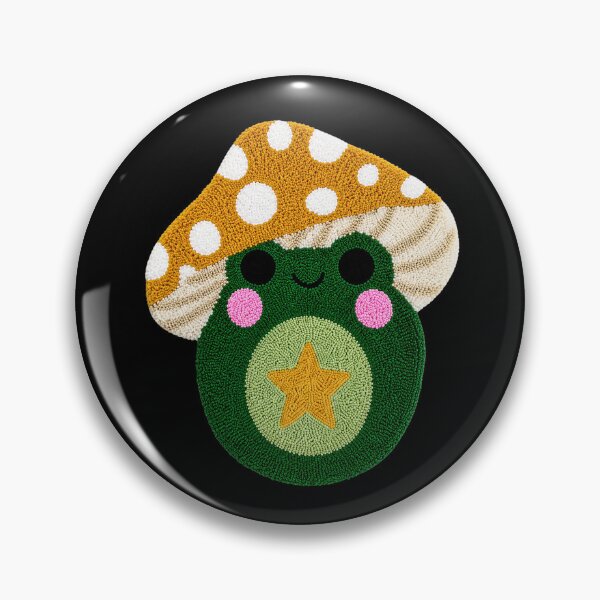 Item preview, Cute Star Frog Mushroom Kawaii Tufted Rug Art designed and sold by ColorSplash123.