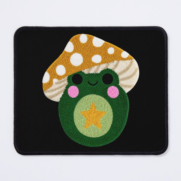 Item preview, Cute Star Frog Mushroom Kawaii Tufted Rug Art designed and sold by ColorSplash123.