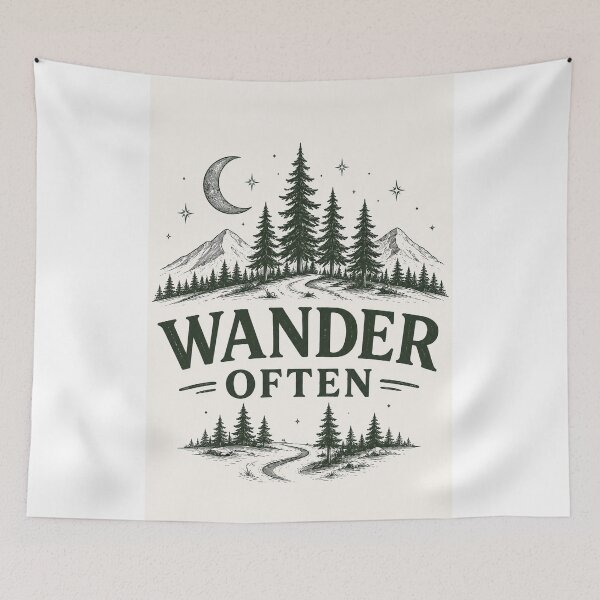 Item preview, Wander often in nature's embrace designed and sold by Side Quest Co..