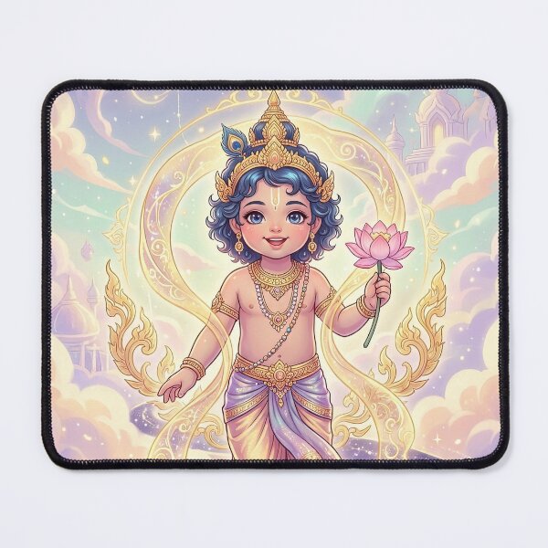 Item preview, Celestial Baby Krishna Lotus Journey, Divine Krishna designed and sold by rachada99.