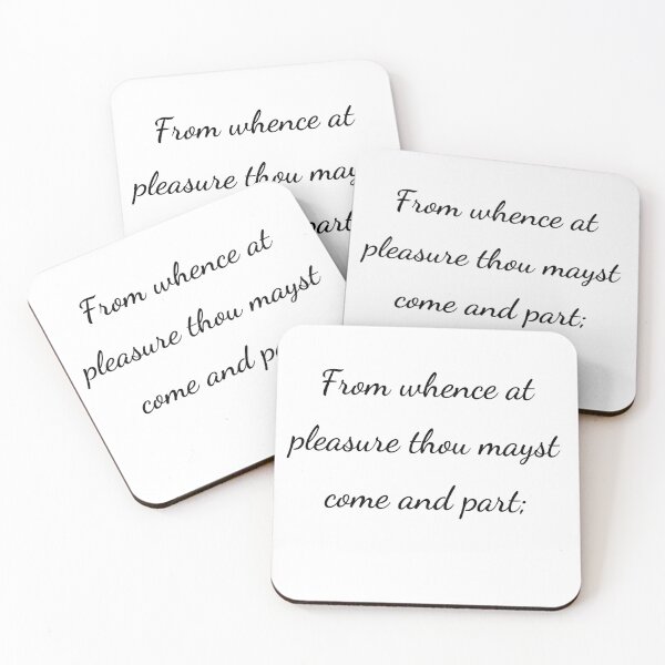 Item preview, "From whence at pleasure thou mayst come and part;" - handwriting black designed and sold by ariksworld.