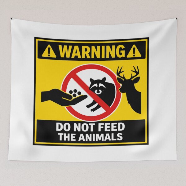 Item preview, WARNING: DO NOT FEED THE ANIMALS designed and sold by Beluga Cat.