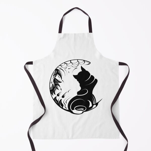 Item preview, Mystic Cat Gazing at Crescent Moon Silhouette Art designed and sold by Zfdsgn.