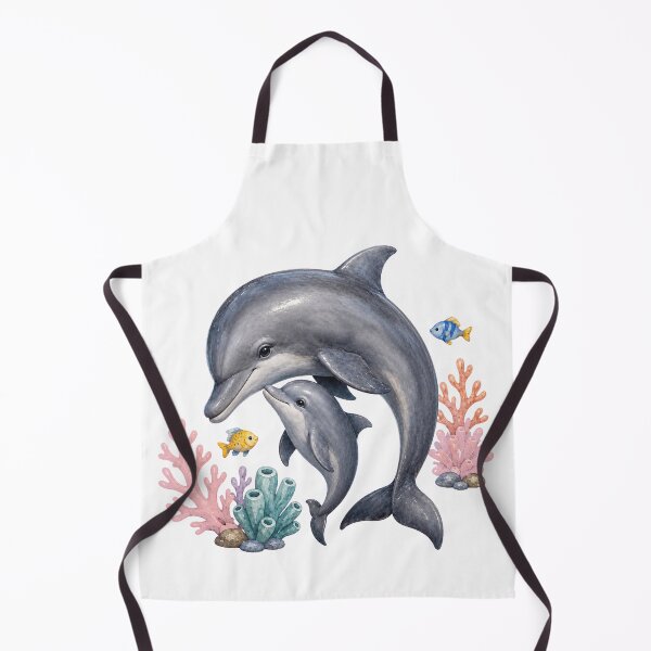 Item preview, Mother And Baby Dolphin Coral Art designed and sold by Passionread.