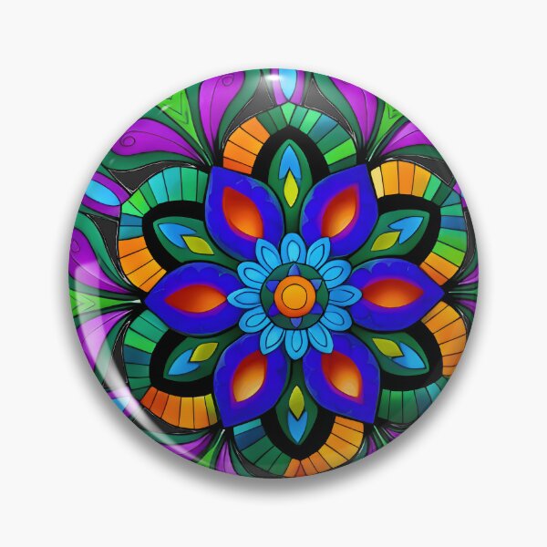 Item preview, Colorful Mandala Flower Pattern designed and sold by HealingArtByLna.