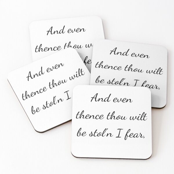 Item preview, "And even thence thou wilt be stol'n I fear," - handwriting black designed and sold by ariksworld.