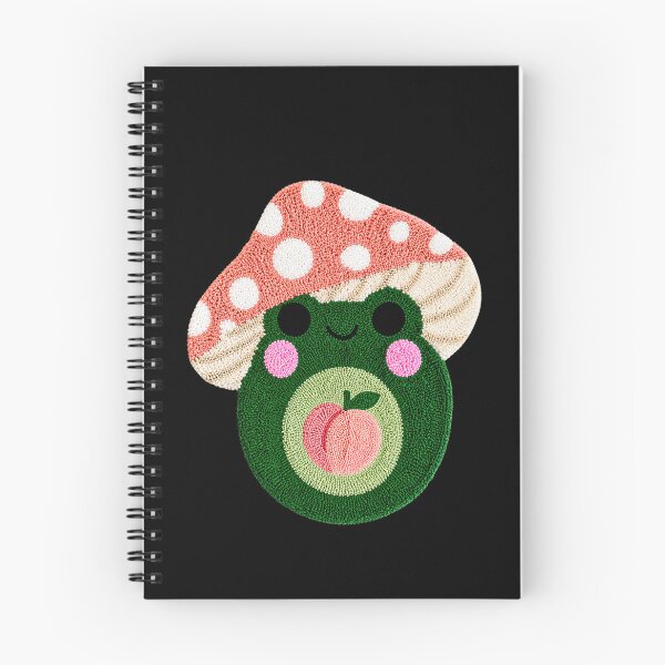 Item preview, Cute Peach Frog Mushroom Kawaii Tufted Rug Art designed and sold by ColorSplash123.