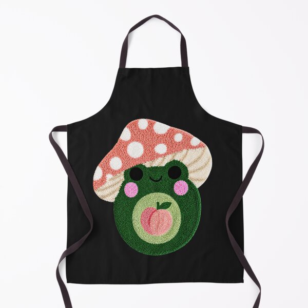 Item preview, Cute Peach Frog Mushroom Kawaii Tufted Rug Art designed and sold by ColorSplash123.