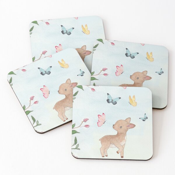 Item preview, Watercolour Deer & Butterflies – Symbol of Hope, Remembrance & Nature's Beauty designed and sold by LLilyArt.