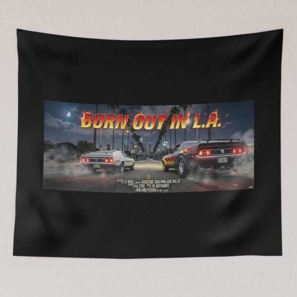Item preview, ROAD MOVIE POSTER BURN OUT IN LA 1971 designed and sold by VERYOLDROAD BY AXTON BROWNING .