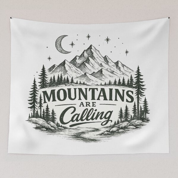 Item preview, mountains are calling designed and sold by Side Quest Co..