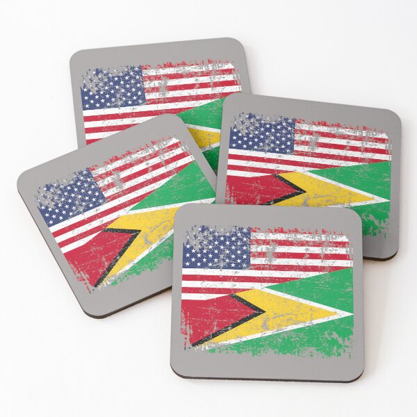 Item preview, Guyanese Roots Half American Flag USA Guyana Flag Comfort Colors designed and sold by KathieFaugh.