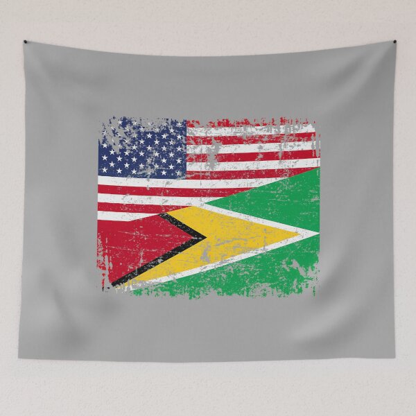 Item preview, Guyanese Roots Half American Flag USA Guyana Flag Comfort Colors designed and sold by KathieFaugh.