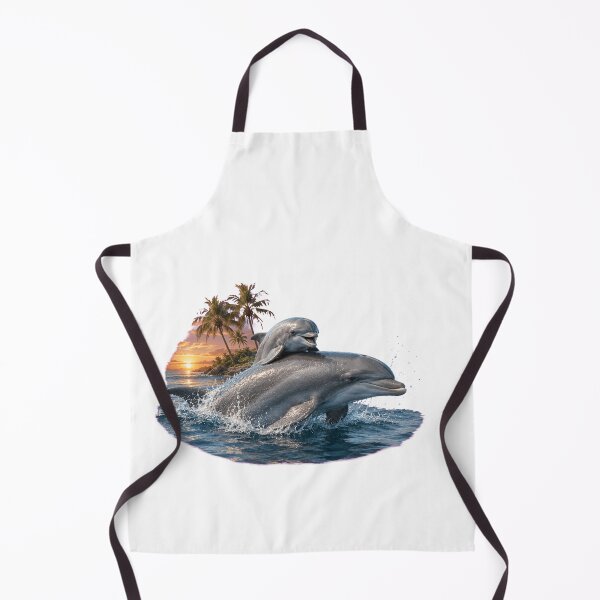 Item preview, Baby Dolphin Riding Mother At Sunset designed and sold by Passionread.