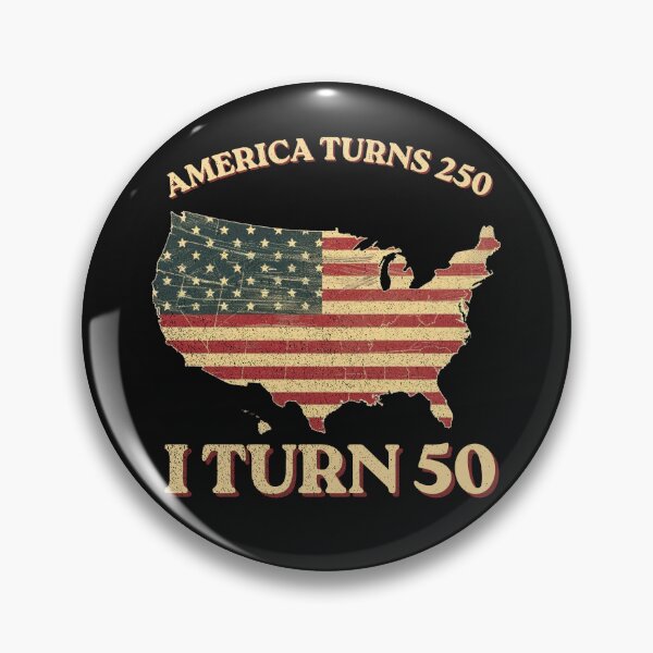 Item preview, America Turns 250 I Turn 50 Funny 50th Birthday Patriotic Vintage T-Shirt designed and sold by FizjoHed.