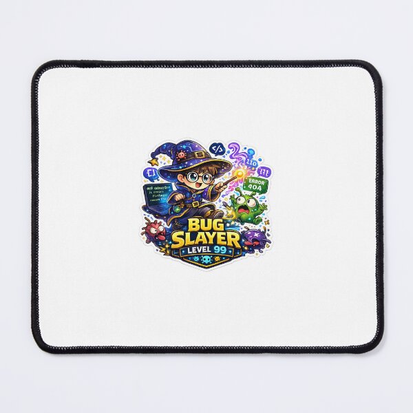 Item preview, Bug Slayer Level 99 – Coding Wizard Sticker designed and sold by MinimalMood Studio.