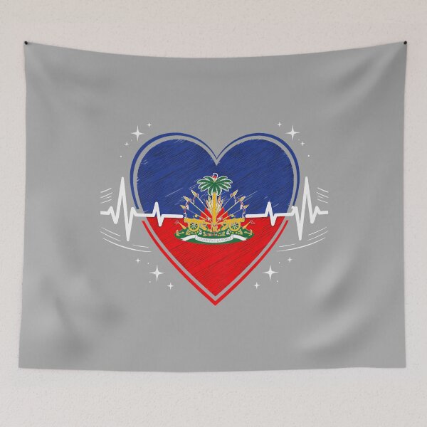 Item preview, Haiti Haitian Flag Day Heartbeat Pride Heritage designed and sold by KathieFaugh.