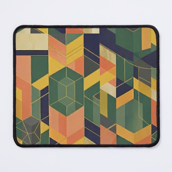 Item preview, Deep Forest Retro Geometric Art Pattern (Traditional K-Aesthetic) designed and sold by SOOstudio73.